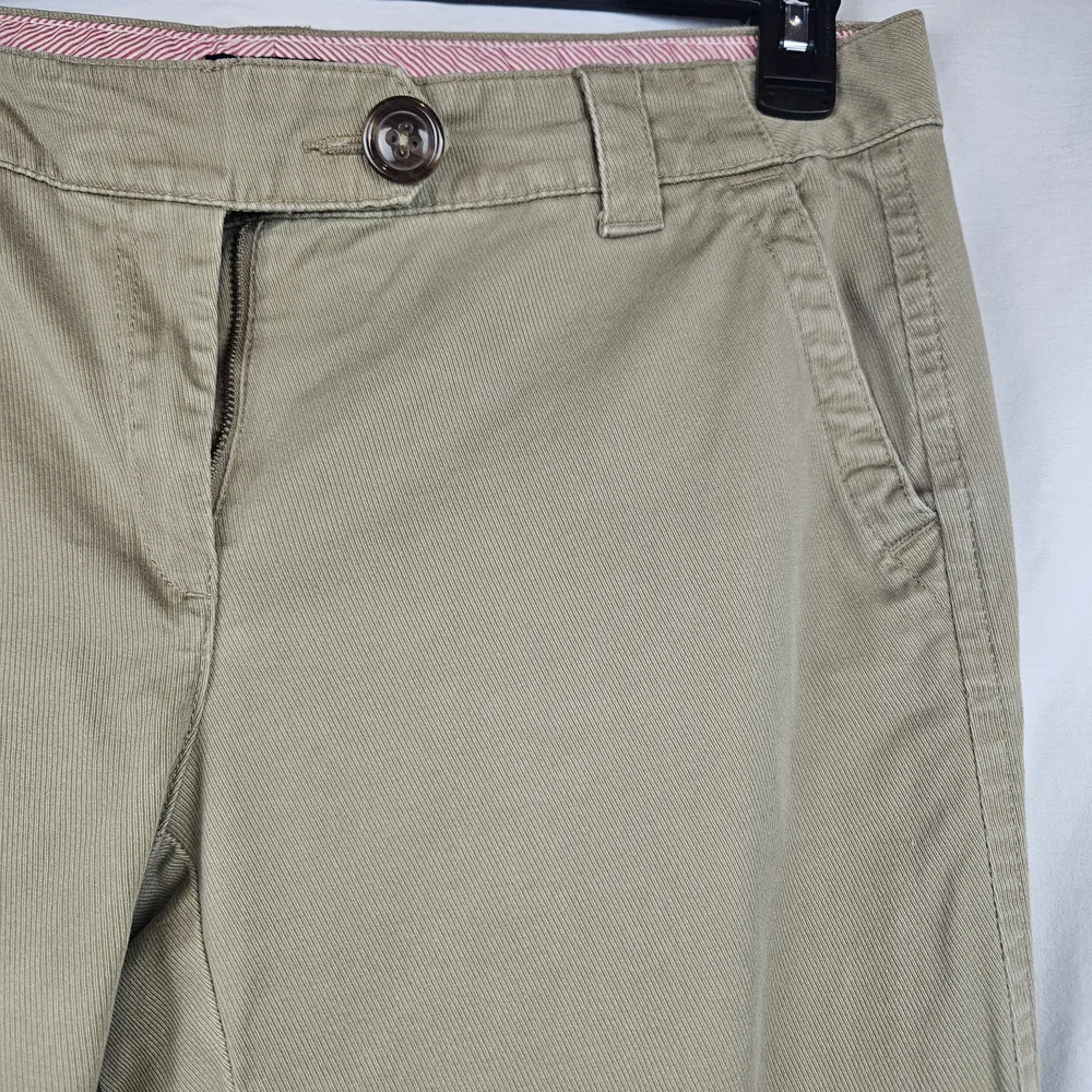 Tommy Hilfiger Womens Wide Leg Khaki Pants 10 Preppy Minimalist‎ Classic - Picture 3 of 6